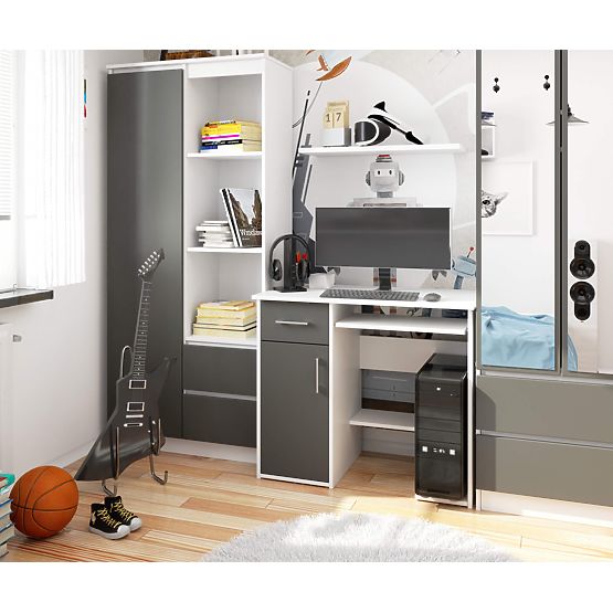 SCRIVANIA JAY PK BIANCO / GRIGIO