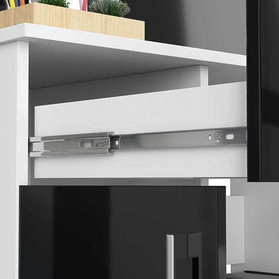 SCRIVANIA JAY PK BIANCO / NERO LUCIDO