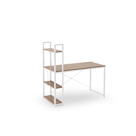 Scrivania NARVIK B1 bianco/rovere sonoma