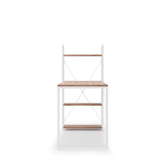 Scrivania NARVIK B1 bianco/rovere sonoma