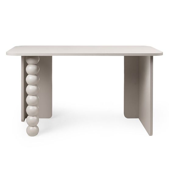 Scrivania Orel, color cashmere, gamba decorativa