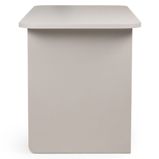 Scrivania Orel, color cashmere, gamba decorativa