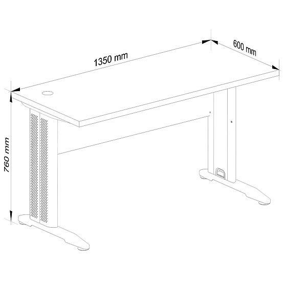 SCRIVANIA PER COMPUTER BM-135 ROVERE ARTISAN