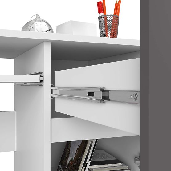 SCRIVANIA PER COMPUTER PIKSEL PK BIANCO / GRIGIO - DESTRO