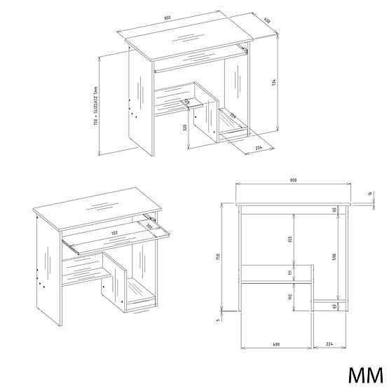 Scrivania ROSA BIANCA