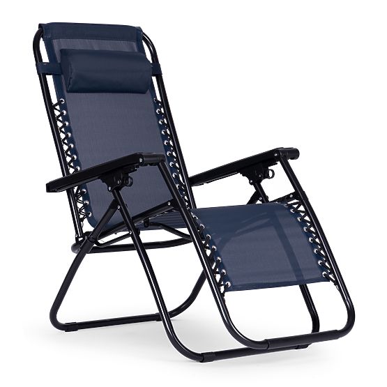 Sdraio da giardino con schienale regolabile ZERO GRAVITY ModernHome - blu