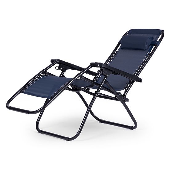 Sdraio da giardino con schienale regolabile ZERO GRAVITY ModernHome - blu
