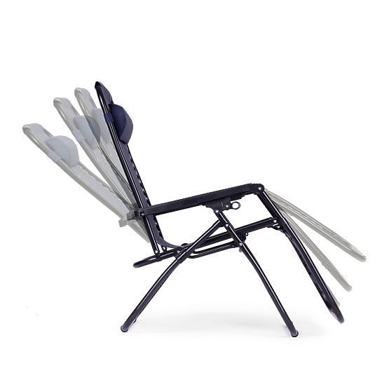 Sdraio da giardino con schienale regolabile ZERO GRAVITY ModernHome - blu
