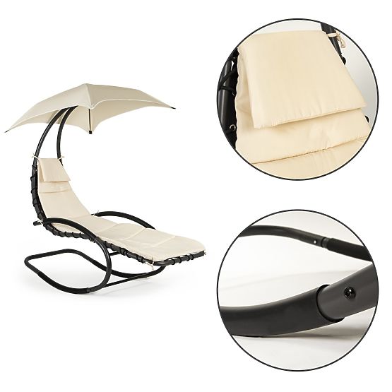 Sedia a sdraio da giardino a dondolo con amaca