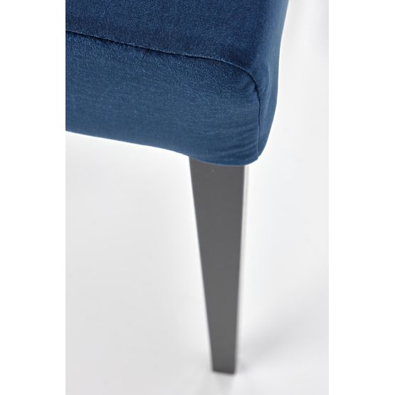 Sedia CLARION 2 nera / rivestimento: MONOLITH 77 (blu scuro) (1p=2pz)