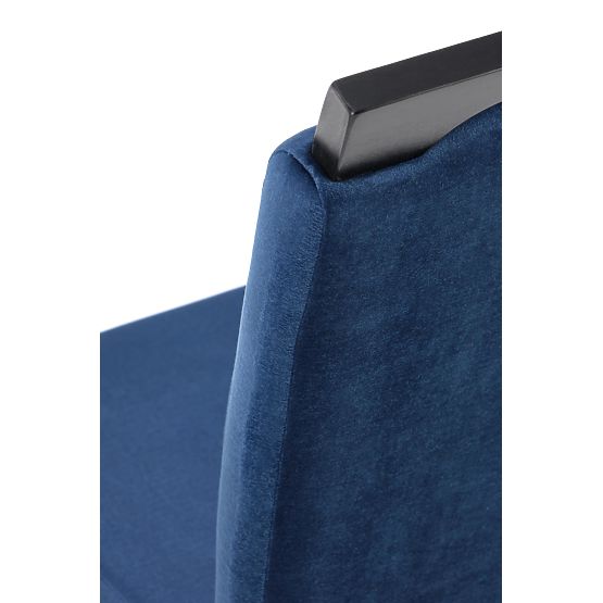 Sedia CLARION 2 nera / rivestimento: MONOLITH 77 (blu scuro) (1p=2pz)