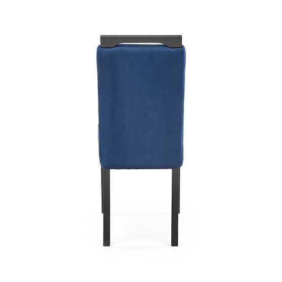 Sedia CLARION 2 nera / rivestimento: MONOLITH 77 (blu scuro) (1p=2pz)