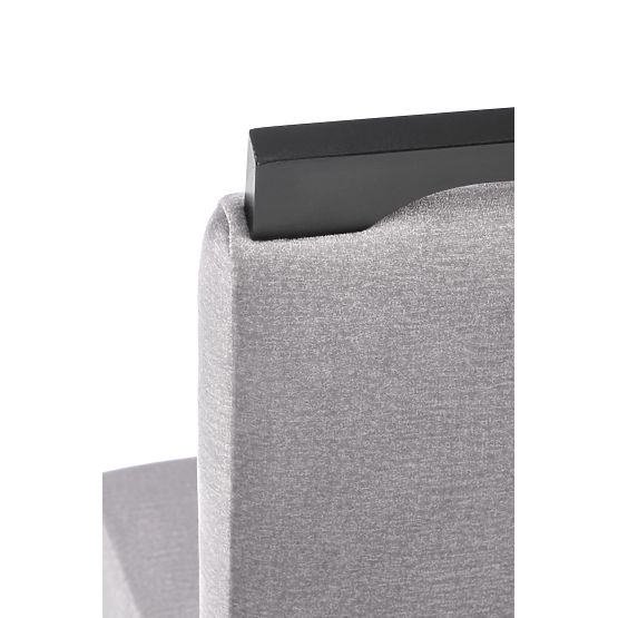 Sedia CLARION 2 nera / rivestimento: MONOLITH 85 (cenere) (1p=2pz)