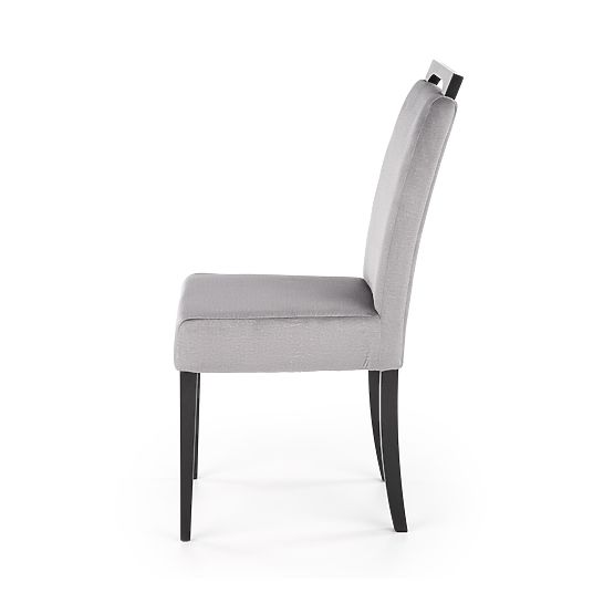 Sedia CLARION 2 nera / rivestimento: MONOLITH 85 (cenere) (1p=2pz)