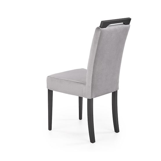 Sedia CLARION 2 nera / rivestimento: MONOLITH 85 (cenere) (1p=2pz)