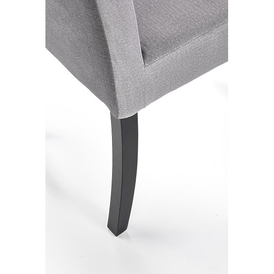 Sedia CLARION 2 nera / rivestimento: MONOLITH 85 (cenere) (1p=2pz)
