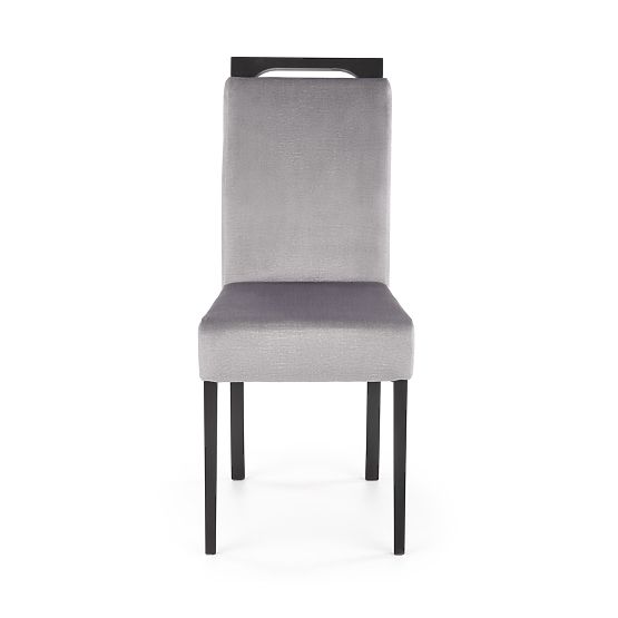 Sedia CLARION 2 nera / rivestimento: MONOLITH 85 (cenere) (1p=2pz)