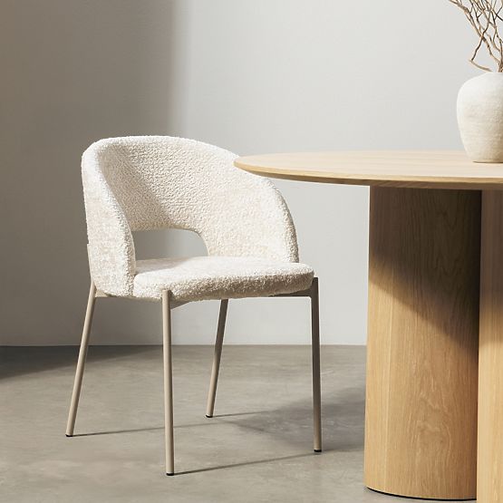 Sedia con foro nello schienale Jazz, beige chiaro