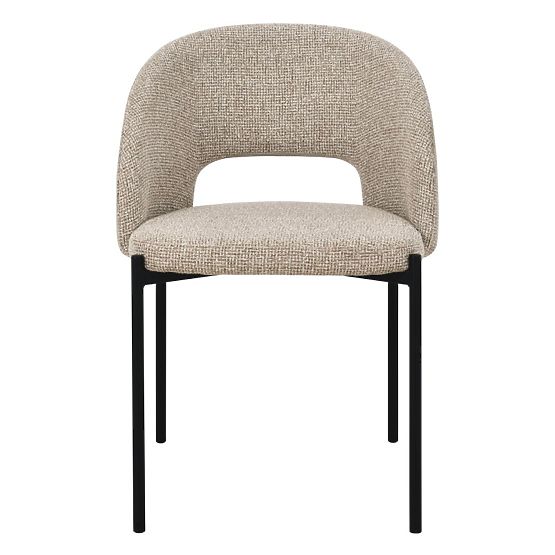 Sedia con foro nello schienale Jazz, mélange beige/gambe nere