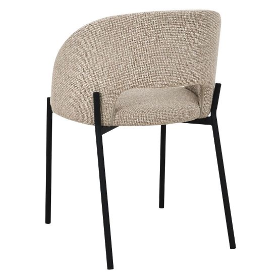 Sedia con foro nello schienale Jazz, mélange beige/gambe nere