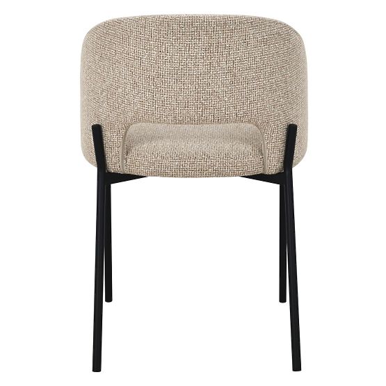 Sedia con foro nello schienale Jazz, mélange beige/gambe nere