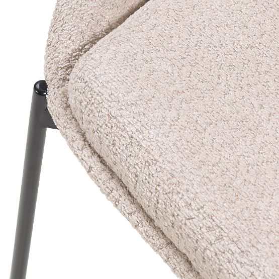 Sedia con foro nello schienale Luigi beige/gambe nere