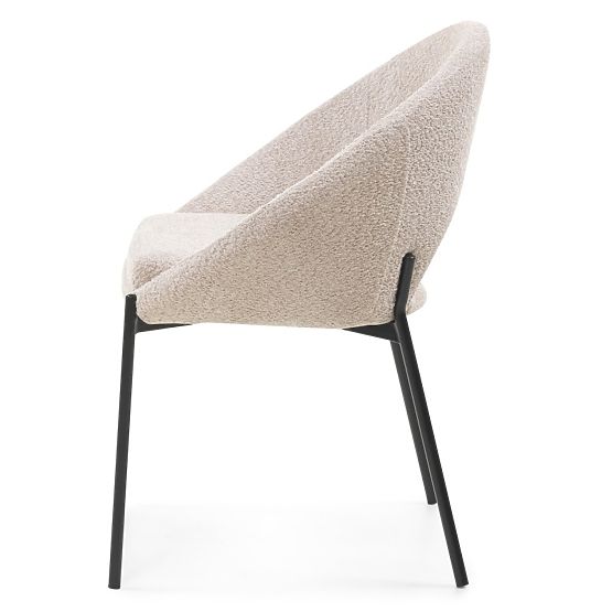 Sedia con foro nello schienale Luigi beige/gambe nere