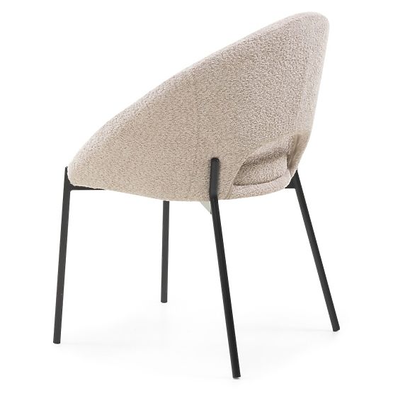Sedia con foro nello schienale Luigi beige/gambe nere