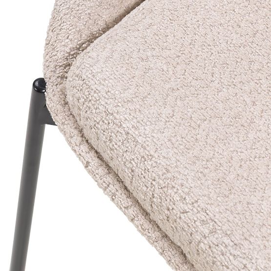 Sedia con foro nello schienale Luigi beige/gambe nere