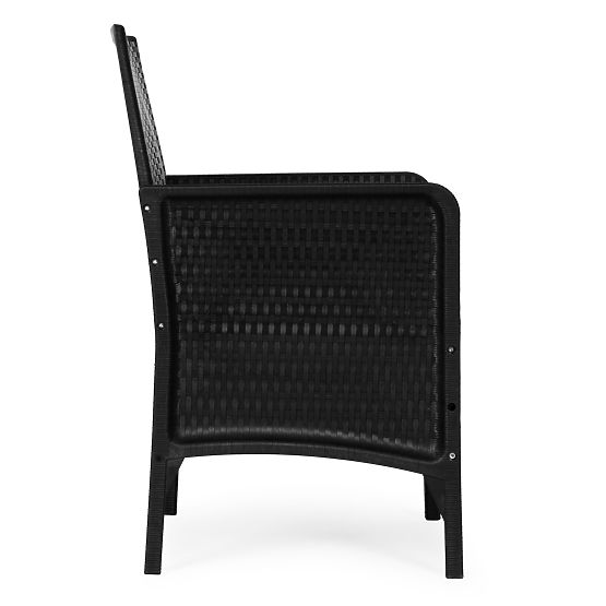 Sedia da giardino con cuscino per balcone, terrazza, giardino nera MultiGarden