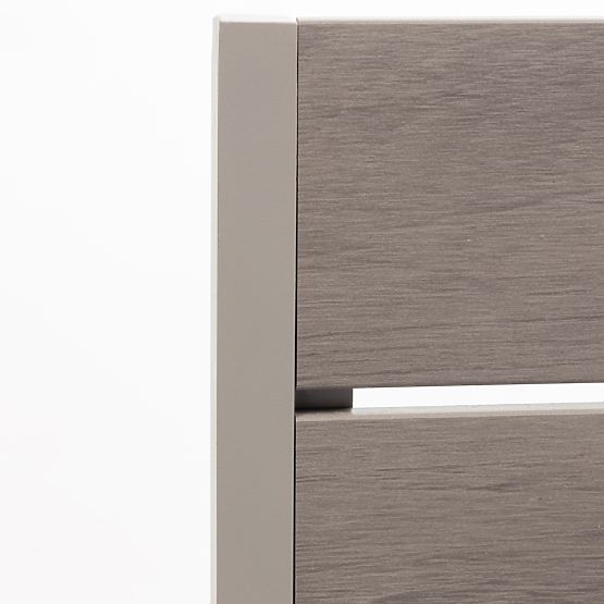 Sedia da giardino Drillo in alluminio, beige-grigio, polywood