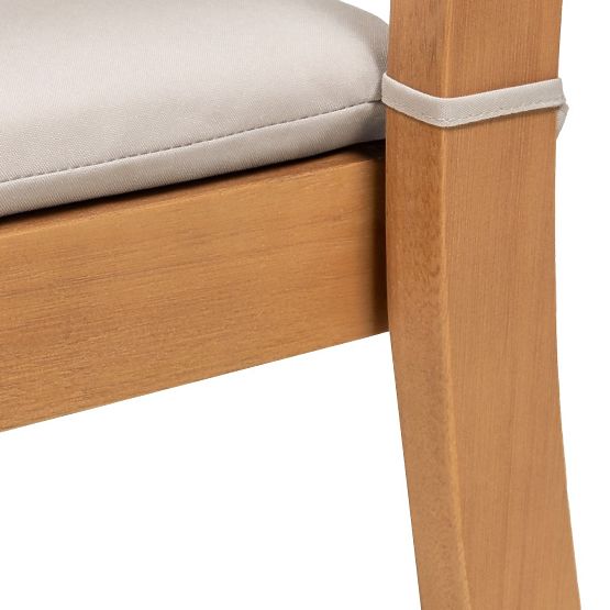 Sedia da giardino Familis ll in legno di eucalipto FSC, aspetto teak, beige