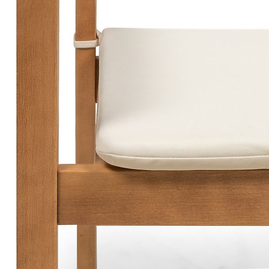 Sedia da giardino Familis ll in legno di eucalipto FSC, aspetto teak, beige