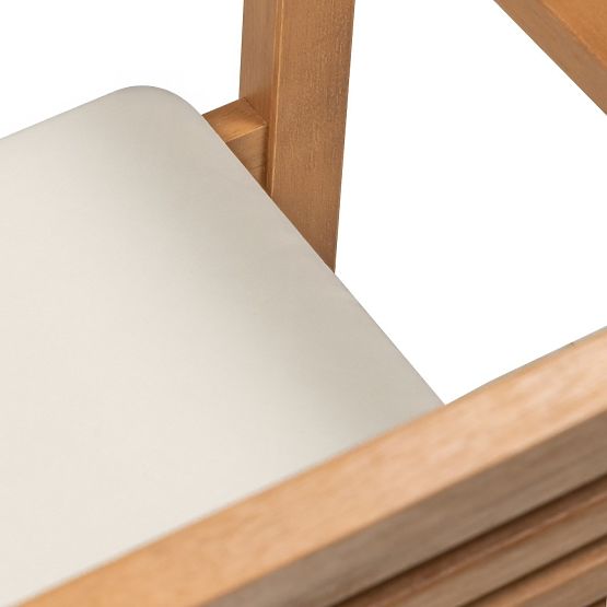 Sedia da giardino Familis ll in legno di eucalipto FSC, aspetto teak, beige