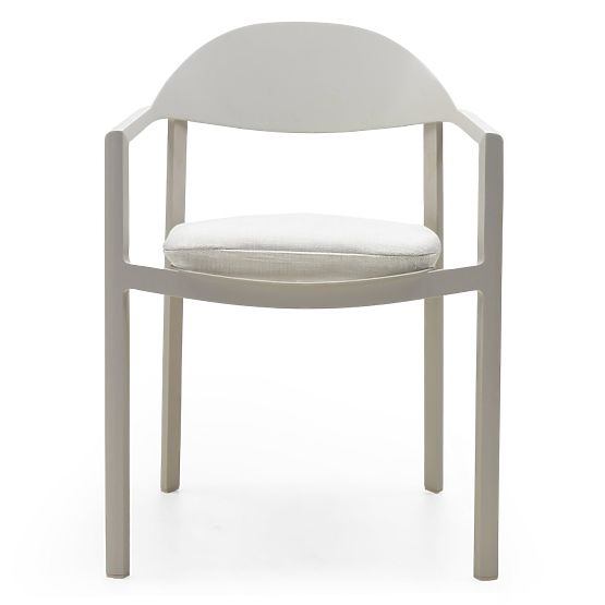 Sedia da giardino Marinelli II, in alluminio, beige chiaro