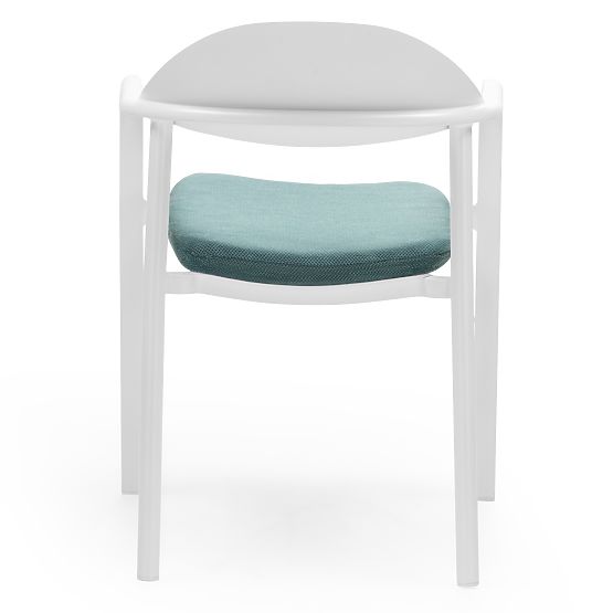 Sedia da giardino Marinelli, in alluminio, bianca/verde