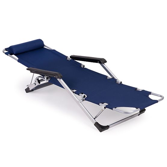 Sedia da giardino pieghevole 2 in 1 lettino