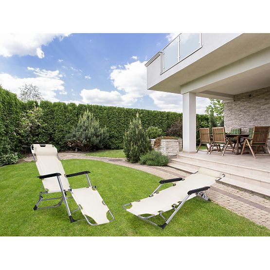 Sedia da giardino pieghevole 2 in 1