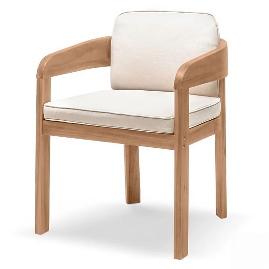 Sedia da giardino Satori in legno di acacia FSC, effetto teak, beige