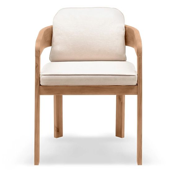 Sedia da giardino Satori in legno di acacia FSC, effetto teak, beige