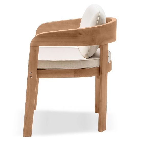 Sedia da giardino Satori in legno di acacia FSC, effetto teak, beige