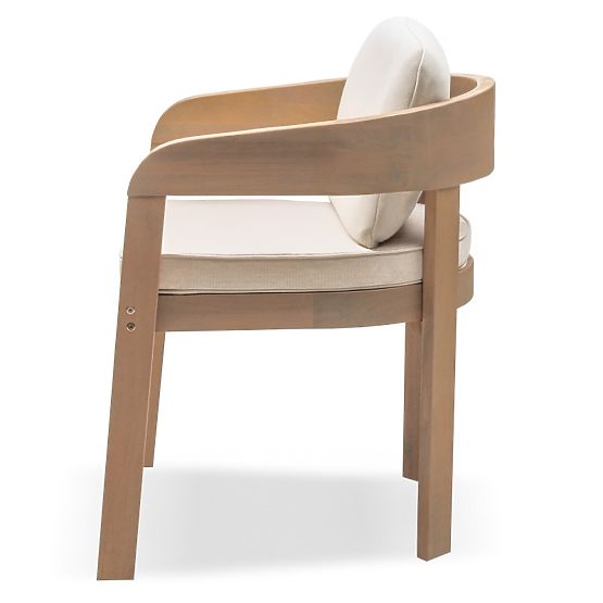 Sedia da giardino Satori in legno di acacia FSC, effetto teak, beige