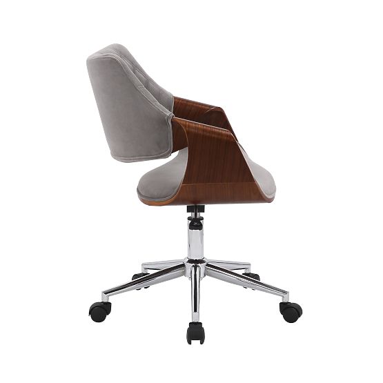 Sedia da lavoro COLT noce/velvet grigio