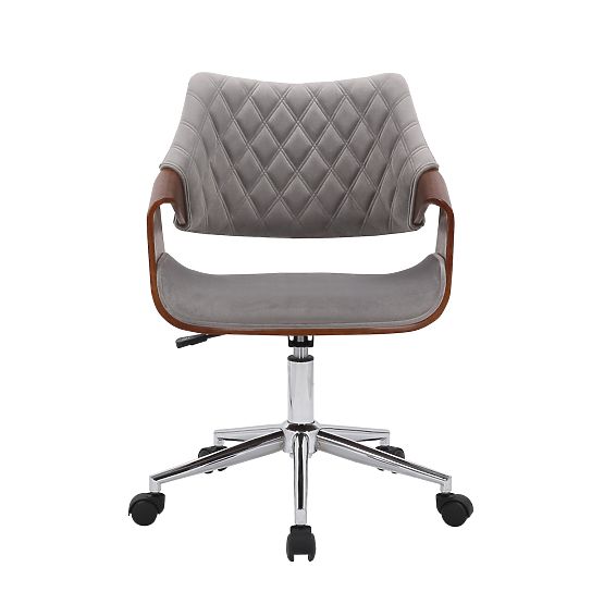 Sedia da lavoro COLT noce/velvet grigio