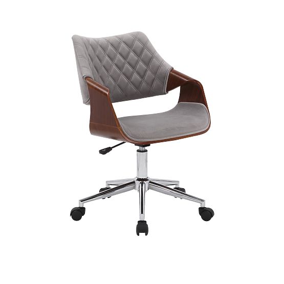 Sedia da lavoro COLT noce/velvet grigio