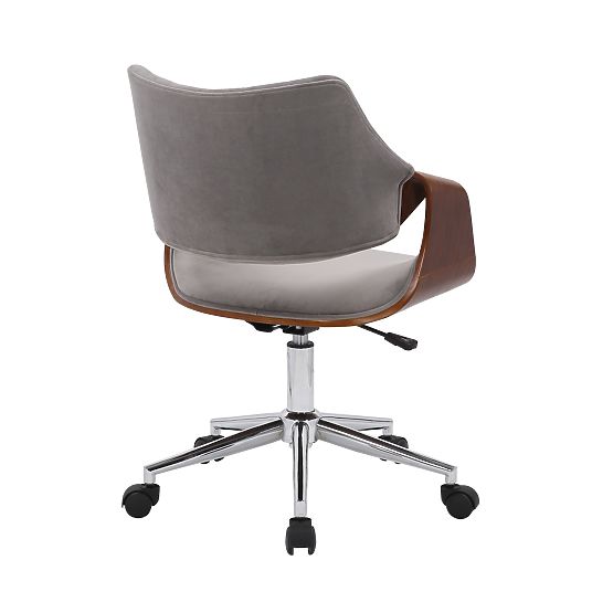 Sedia da lavoro COLT noce/velvet grigio