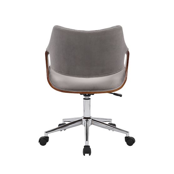 Sedia da lavoro COLT noce/velvet grigio