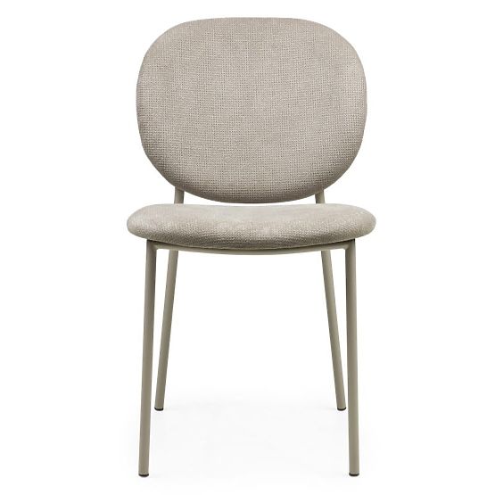 Sedia da pranzo Alexa, marrone chiaro/gambe beige