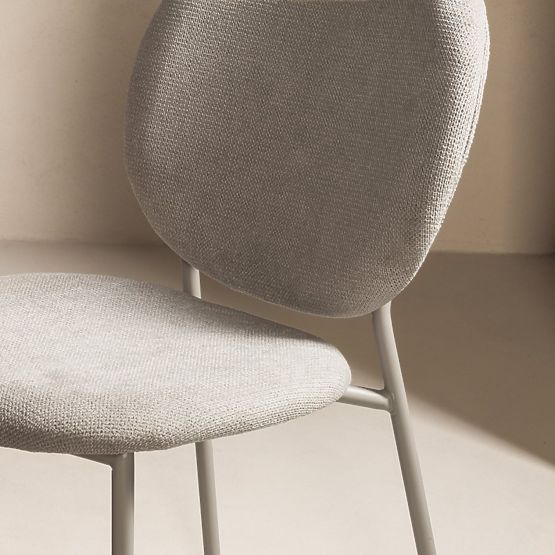 Sedia da pranzo Alexa, marrone chiaro/gambe beige