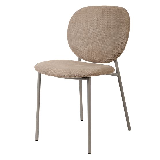 Sedia da pranzo Alexa, marrone chiaro/gambe beige